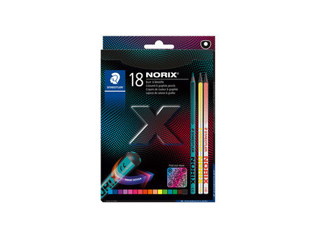 STAEDTLER Crayon de couleur NORIX, étui PROMO de 18