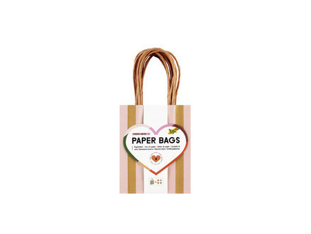 folia Sac en papier 'STRIPES AMORE', taille: S