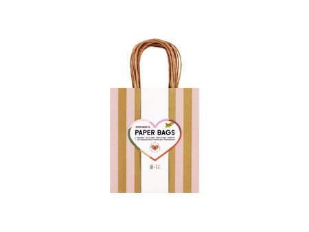 folia Sac en papier 'STRIPES AMORE', taille: S
