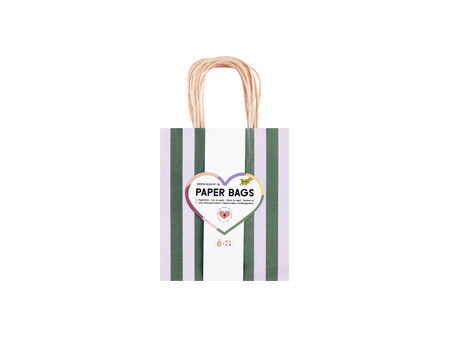 folia Sac en papier 'STRIPES GLOW UP', taille: S