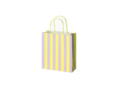 folia Sac en papier 'STRIPES FLUO', taille: M