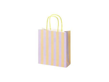 folia Sac en papier 'STRIPES FLUO', taille: M