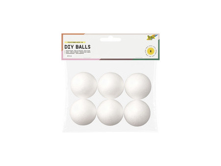 folia Boule en polystyrène S, diamètre: 30 mm, blanc
