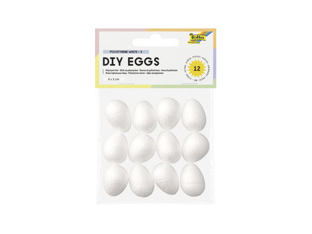 folia Oeuf en polystyrène S, 30 x 20 mm, blanc