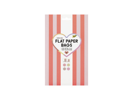 folia Sachet plat Flat Paper Bags Stripes 'AMORE'