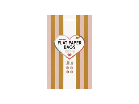 folia Sachet plat Flat Paper Bags Stripes 'FLUO'
