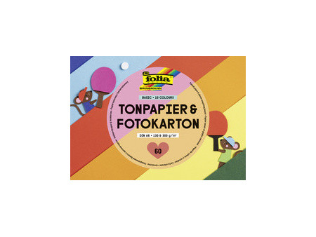 folia Bloc papier de couleur et de carton BASIC, A6