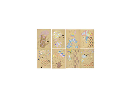 folia Motifs à tresser Animaux de la forêt, A4, 48 pièces