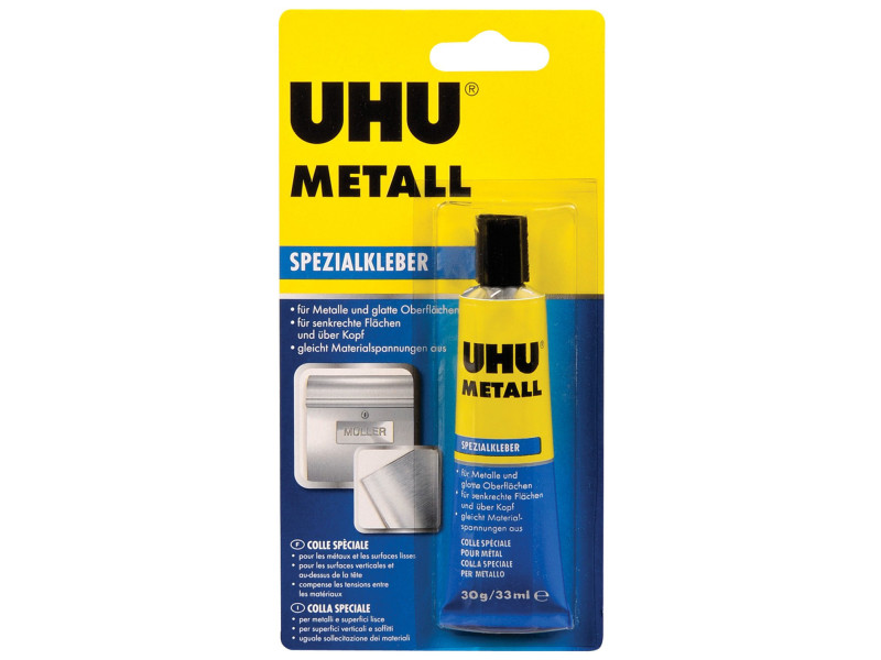 UHU Colle de contact METALL, tube de 30 g, colle de contact
