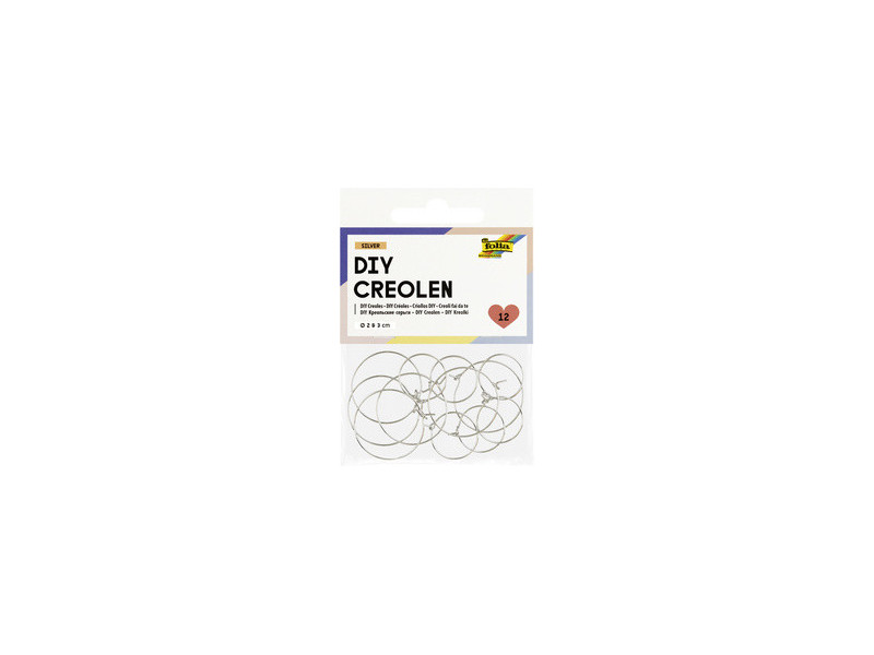 folia Créole DIY, taille assortie, argent