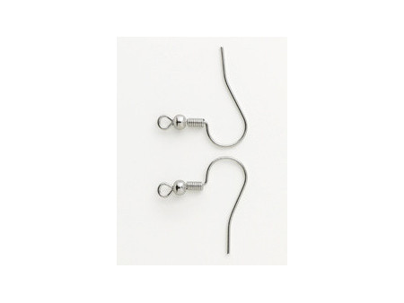 folia Crochet de boucle d'oreille DIY, 20 x 18 mm, argent