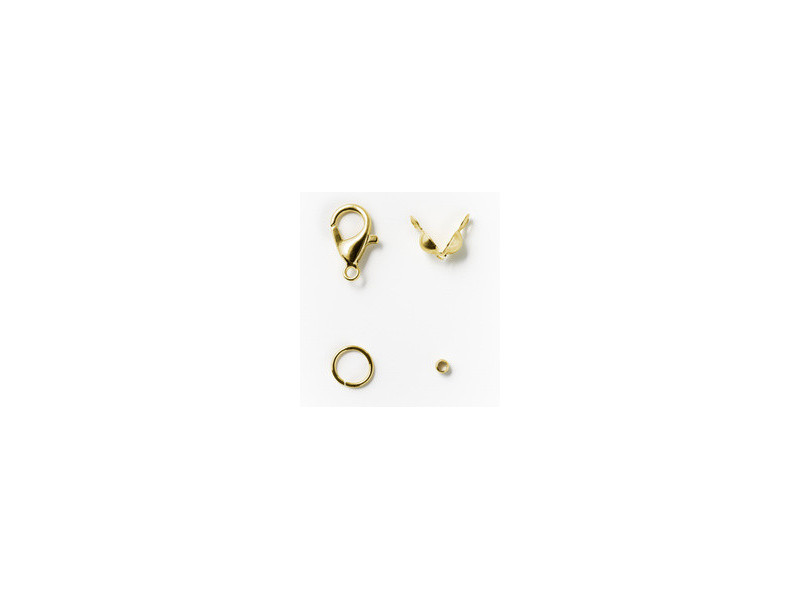folia Kit de fermoirs pour bijoux, 70 pièces, or