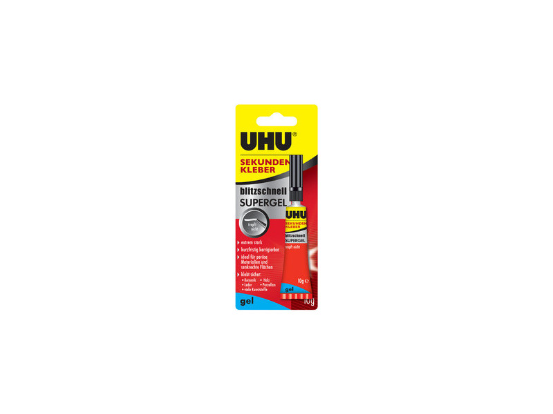 UHU Colle instantanée blitzschnelle SUPERGEL, 3 g,