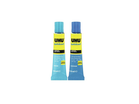 UHU Colle à 2 composants plus adhérence rapide, tube de 35 g