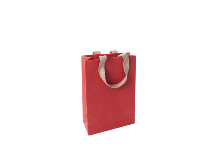 sigel Sac cadeau 'Natural Red Coco', grand, beige/rouge
