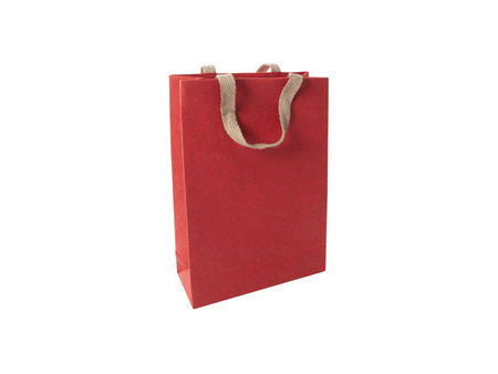 sigel Sac cadeau 'Natural Red Coco', grand, beige/rouge