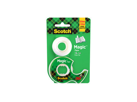 Scotch Ruban adhésif Magic, dans un dévidoir, pack promo