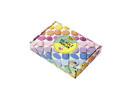 folia Mélange XXL de perle en bois BASIC SHAPES, Jumbobox