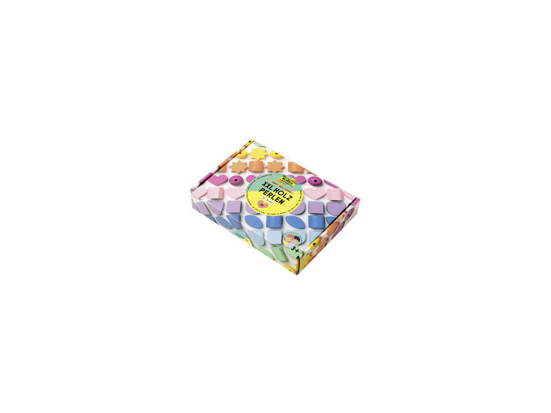 folia Mélange XXL de perle en bois BASIC SHAPES, Jumbobox