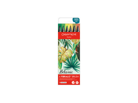 CARAN D'ACHE Feutre FIBRALO Brush BOTANIC, set de 6