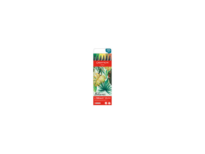 CARAN D'ACHE Feutre FIBRALO Brush BOTANIC, set de 6