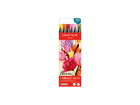 CARAN D'ACHE Feutre FIBRALO Brush BLOOM, set de 6