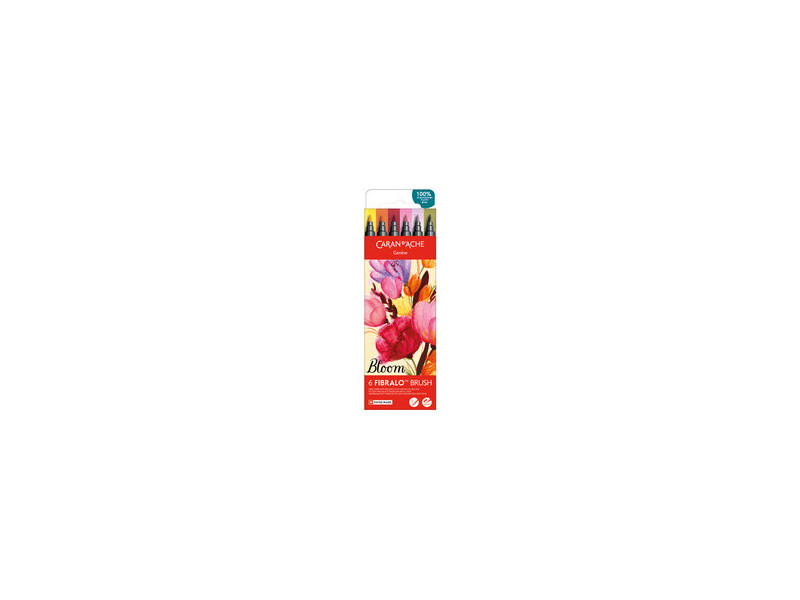 CARAN D'ACHE Feutre FIBRALO Brush BLOOM, set de 6