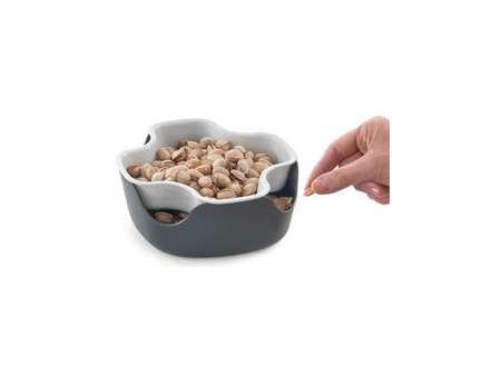 metaltex Bol 2 en 1, PP, blanc/gris