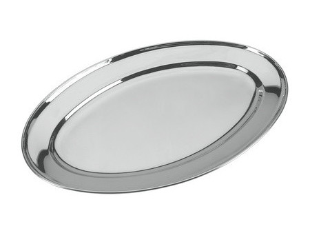 metaltex Plateau de service, ovale, inox, largeur: 402 mm