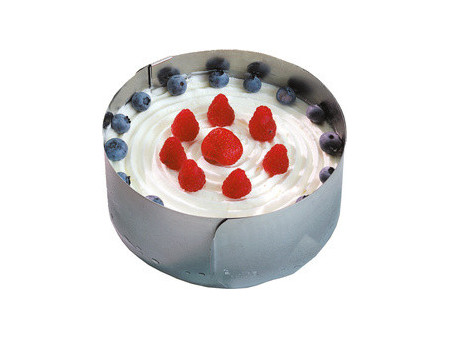 metaltex Anneau à gâteau, inox, réglable