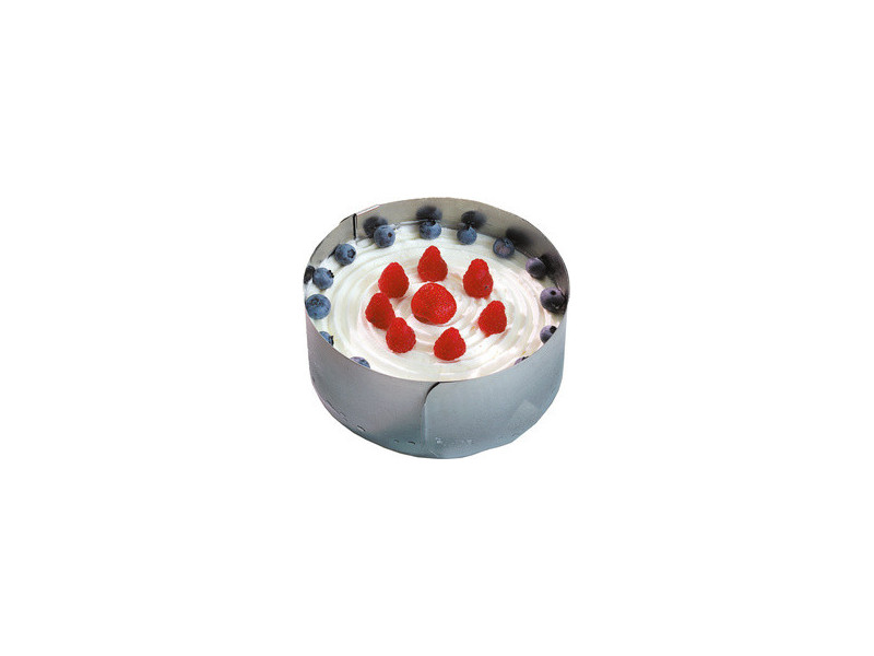 metaltex Anneau à gâteau, inox, réglable