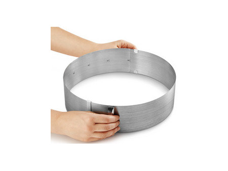 metaltex Anneau à gâteau, inox, réglable