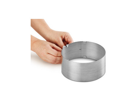 metaltex Anneau à gâteau, inox, réglable