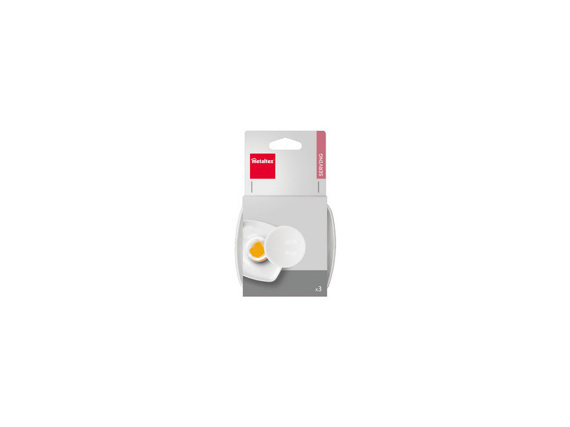 metaltex Coquetier, carré, plastique, set de 3