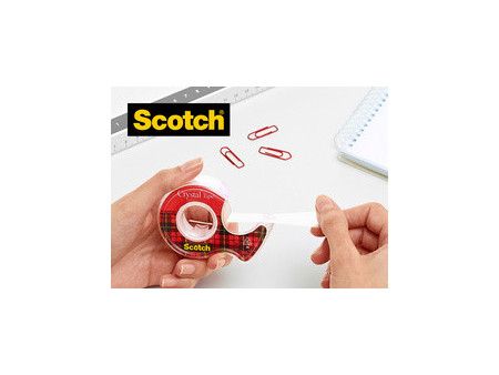 Scotch Ruban adhésif Crystal Clear, dévidoir, pack promo
