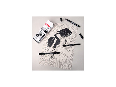 uni-ball Feutre technique PIN 'Manga Josei', set de 5