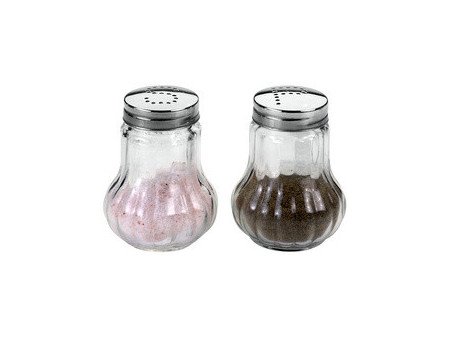 metaltex Salière et poivrière, verre, set de 2