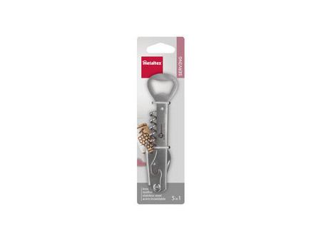metaltex Couteau de sommelier 5 en 1, en inox, argent