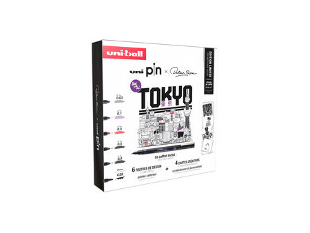 uni-ball Feutre technique PIN 'TOKYO', set créatif de 6