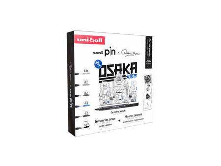 uni-ball Feutre technique PIN 'OSAKA', set créatif de 6