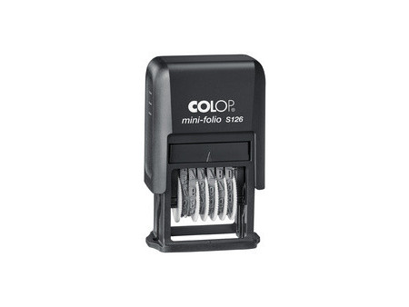 COLOP Tampon numéroteur mini-folio S126, 6 chiffres, noir