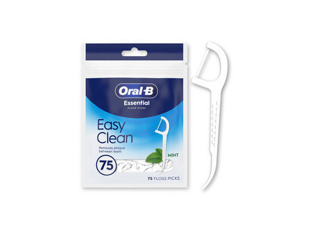 Oral-B Porte-fil dentaire Essential Floss, 75 pièces, menthe