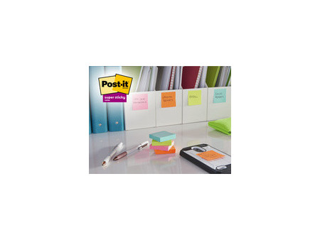 Post-it Bloc-note adhésif super sticky notes, 76x76 mm, 8+4
