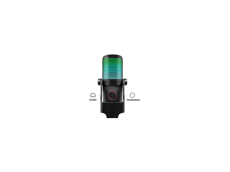 LogiLink Microphone USB avec lumière RVB, cardio/omni