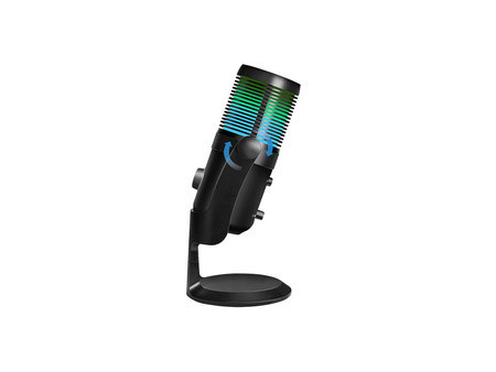 LogiLink Microphone USB avec lumière RVB, cardio/omni