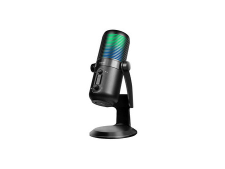 LogiLink Microphone USB avec lumière RVB, cardio/omni