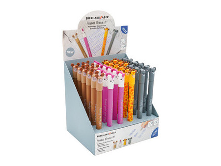 EBERHARD FABER Stylo encre gel Animal Erase it!, présentoir