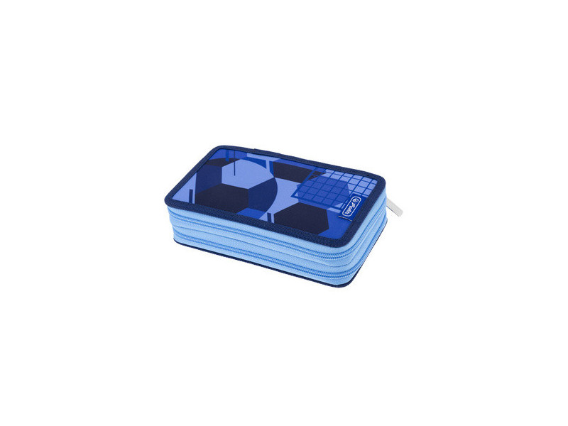 herlitz Étui scolaire double 'Blue Goal', 23 pièces