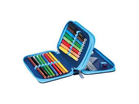 herlitz Étui scolaire double 'Dolphin Ride', 23 pièces