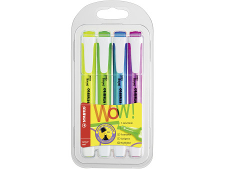 STABILO Surligneur swing cool, étui PET de 4